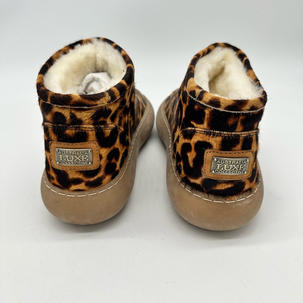 Australia Luxe Collective Pisces Leopard Print Ankle Boots Size 8 NWT - Picture 3 of 7